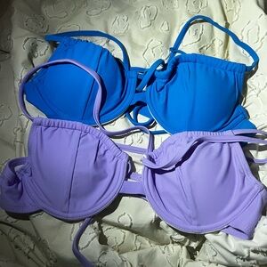 Blue and Purple Bikini Tops
